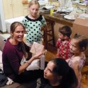 Opening gifts